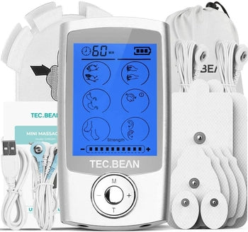 TEC.Bean 24Modes TENS Unit Muscle Stimulator with 8 Electrode Pads